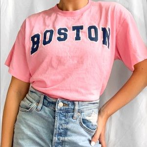❀ Bright Pink Boston T-Shirt ❀